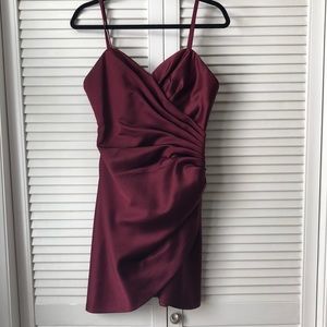 Burgundy dress